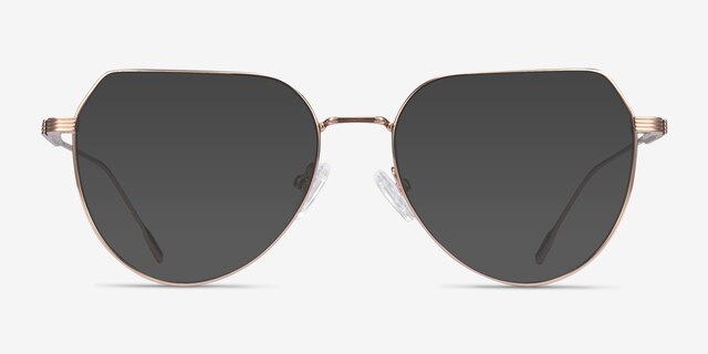 Riva Or rose MétalSoleil de Lunette de vue d'EyeBuyDirect, Vue de Face
