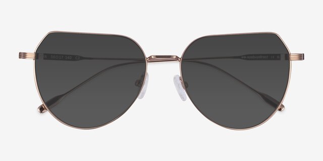 Riva Or rose MétalSoleil de Lunette de vue d'EyeBuyDirect, Vue Rapprochée