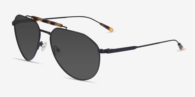 Burch Black Tortoise MétalSoleil de Lunette de vue d'EyeBuyDirect, Vue d'Angle