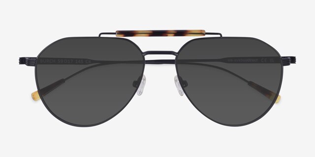 Burch Black Tortoise MétalSoleil de Lunette de vue d'EyeBuyDirect, Vue Rapprochée