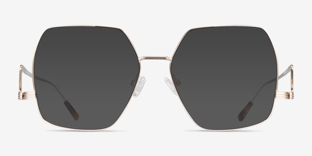 Cunningham Gold MetalSunglass Frames from EyeBuyDirect, Front View