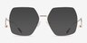 Cunningham Gold MetalSunglass Frames from EyeBuyDirect, Front View