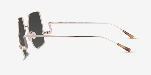 Cunningham Gold MetalSunglass Frames from EyeBuyDirect, Side View