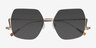 Cunningham Gold MetalSunglass Frames from EyeBuyDirect, Closed View