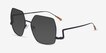 Cunningham Black MetalSunglass Frames from EyeBuyDirect, Angle View