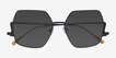 Cunningham Black MetalSunglass Frames from EyeBuyDirect, Closed View