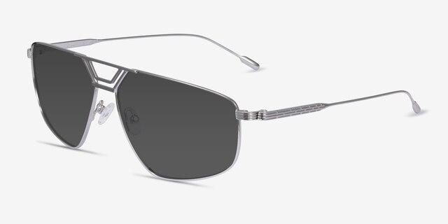 Beamon Argenté MétalSoleil de Lunette de vue d'EyeBuyDirect, Vue d'Angle