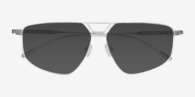 Beamon Argenté MétalSoleil de Lunette de vue d'EyeBuyDirect, Vue Rapprochée
