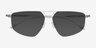 Beamon Argenté MétalSoleil de Lunette de vue d'EyeBuyDirect, Vue Rapprochée