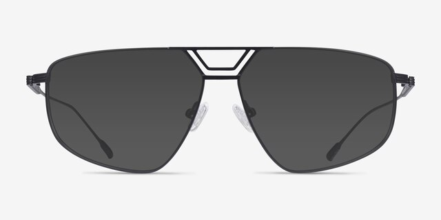 Beamon Noir MétalSoleil de Lunette de vue d'EyeBuyDirect, Vue de Face