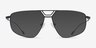 Beamon Noir MétalSoleil de Lunette de vue d'EyeBuyDirect, Vue de Face