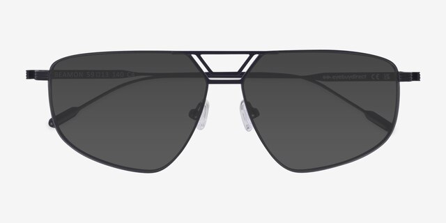 Beamon Noir MétalSoleil de Lunette de vue d'EyeBuyDirect, Vue Rapprochée