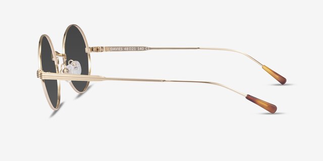 Davies Doré MétalSoleil de Lunette de vue d'EyeBuyDirect, Vue de Côté