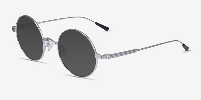 Davies Argenté MétalSoleil de Lunette de vue d'EyeBuyDirect, Vue d'Angle