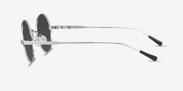 Davies Argenté MétalSoleil de Lunette de vue d'EyeBuyDirect, Vue de Côté