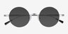 Davies Argenté MétalSoleil de Lunette de vue d'EyeBuyDirect, Vue Rapprochée