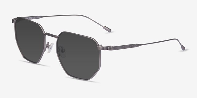 Gibson Argenté MétalSoleil de Lunette de vue d'EyeBuyDirect, Vue d'Angle