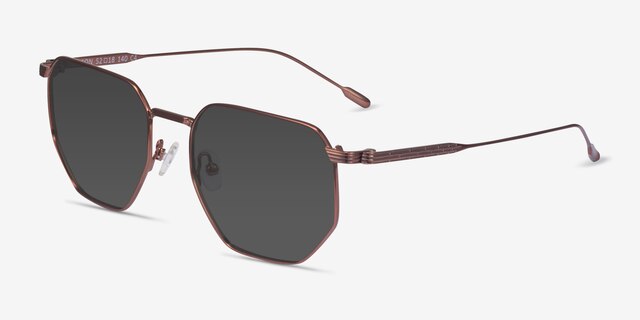 Gibson Brun MétalSoleil de Lunette de vue d'EyeBuyDirect, Vue d'Angle
