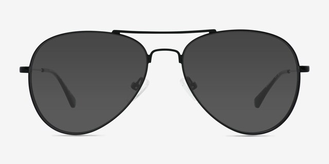 Good Vibrations Black MetalSunglass Frames from EyeBuyDirect, Front View