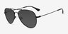 Good Vibrations Black MetalSunglass Frames from EyeBuyDirect, Angle View