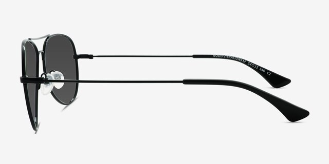 Good Vibrations Black MetalSunglass Frames from EyeBuyDirect, Side View