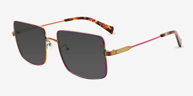Unite All Rainbow Purple MétalSoleil de Lunette de vue d'EyeBuyDirect, Vue d'Angle