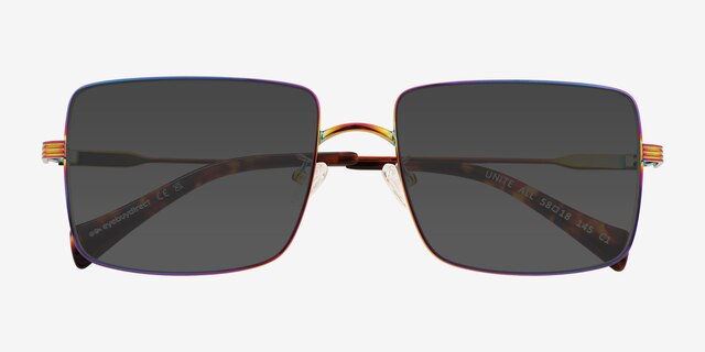 Unite All Rainbow Purple MétalSoleil de Lunette de vue d'EyeBuyDirect, Vue Rapprochée