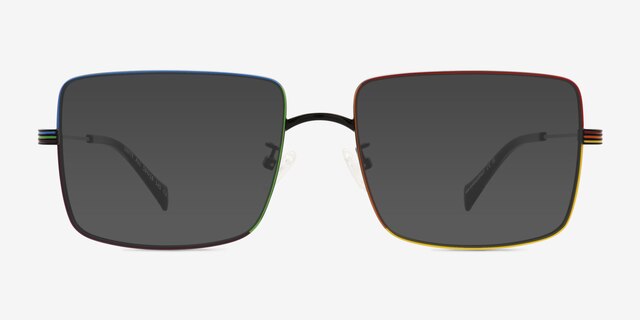 Unite All Rainbow Black MetalSunglass Frames from EyeBuyDirect, Front View