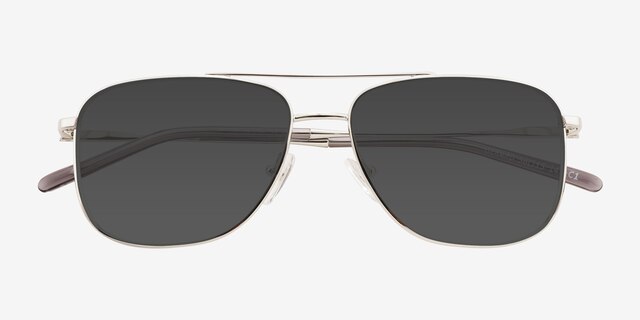 Gerard Silver Eco-friendlySunglass Frames from EyeBuyDirect, Closed View
