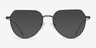 Riva Black MetalSunglass Frames from EyeBuyDirect, Front View