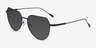 Riva Black MetalSunglass Frames from EyeBuyDirect, Angle View