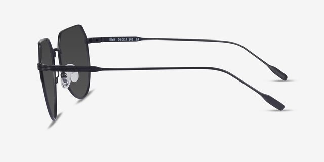 Riva Black MetalSunglass Frames from EyeBuyDirect, Side View