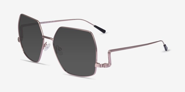 Cunningham Or rose MétalSoleil de Lunette de vue d'EyeBuyDirect, Vue d'Angle
