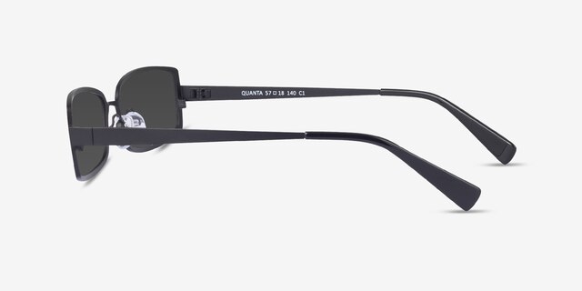 Quanta Black MetalSunglass Frames from EyeBuyDirect, Side View