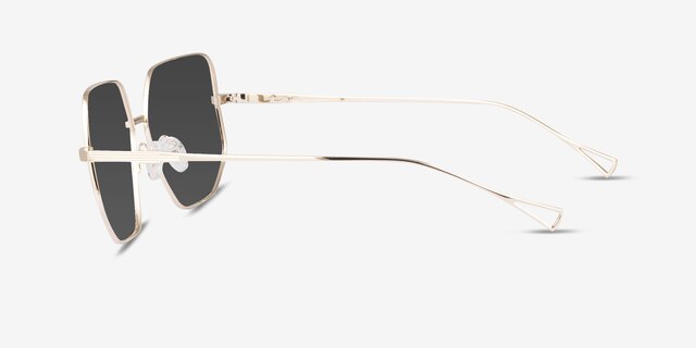 Ciri Gold TitaniumSunglass Frames from EyeBuyDirect, Side View