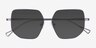 Ciri Purple TitaniumSunglass Frames from EyeBuyDirect, Closed View