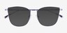 Pico Purple TitaniumSunglass Frames from EyeBuyDirect, Closed View