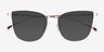 Pico Rose Gold TitaniumSunglass Frames from EyeBuyDirect, Closed View