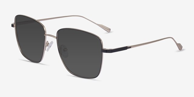 Soni Black TitaniumSunglass Frames from EyeBuyDirect, Angle View