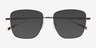 Soni Black TitaniumSunglass Frames from EyeBuyDirect, Closed View