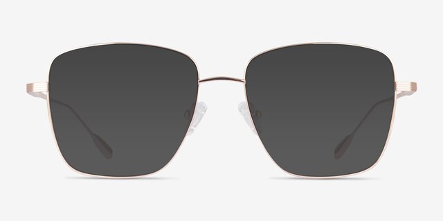 Soni Rose Gold TitaniumSunglass Frames from EyeBuyDirect, Front View