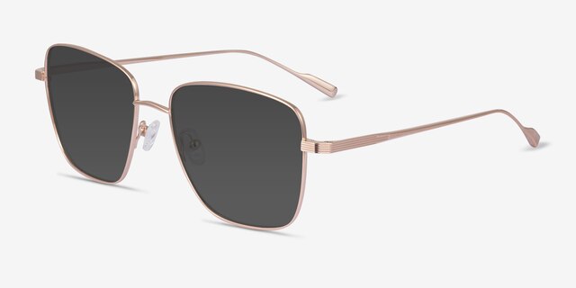 Soni Rose Gold TitaniumSunglass Frames from EyeBuyDirect, Angle View