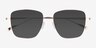 Soni Rose Gold TitaniumSunglass Frames from EyeBuyDirect, Closed View