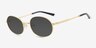 Crawford Shiny Gold MetalSunglass Frames from EyeBuyDirect, Angle View