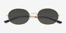 Crawford Shiny Gold MetalSunglass Frames from EyeBuyDirect, Closed View