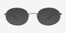 Crawford Gunmetal MetalSunglass Frames from EyeBuyDirect, Front View
