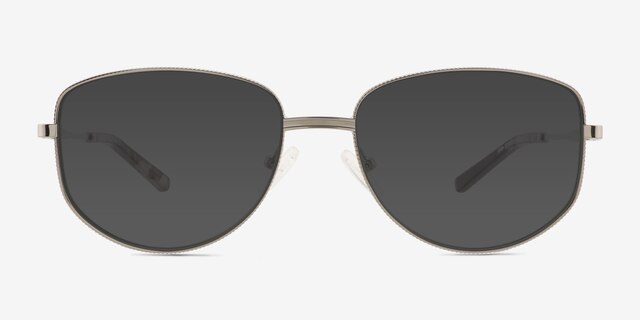 Fontaine Gunmetal MetalSunglass Frames from EyeBuyDirect, Front View