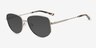 Fontaine Gunmetal MetalSunglass Frames from EyeBuyDirect, Angle View