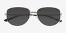 Fontaine Gunmetal MetalSunglass Frames from EyeBuyDirect, Closed View