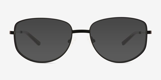 Fontaine Matte Black MétalSoleil de Lunette de vue d'EyeBuyDirect, Vue de Face